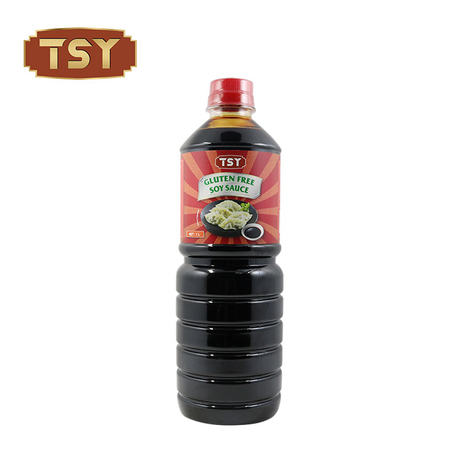 Sauce soja halal chinoise sans gluten Shoyu en bouteille PET de 1000 ml