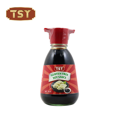Bouteille en verre de 150 ml Sauce de soja sans gluten chinoise