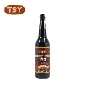 Bouteille en verre de style restaurant de cuisine de 625 ml, sauce Worcestershire sans gluten