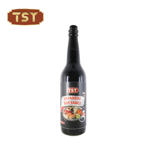 Bouteille en verre de 625 ml trempant la sauce soja japonaise sucrée pour sushi