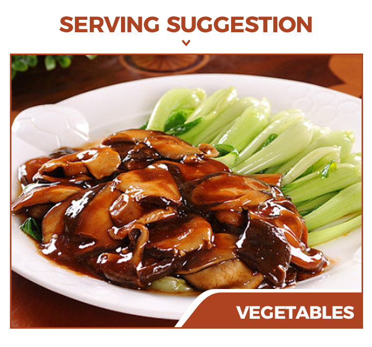 Suggestion de pr&eacute;sentation - Sauce aux hu&icirc;tres v&eacute;g&eacute;tarienne