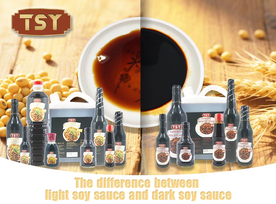 La différence entre la sauce soja claire et la sauce soja foncée
