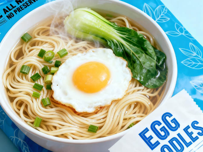 Nouilles d'oeufs personnalisées - Demande de production garantie rapide, de qualité et de quantité