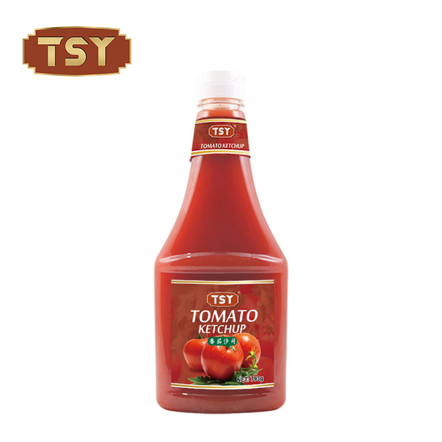 Ketchup aux tomates en pot en plastique de taille restaurant abordable de 25 kg pour les spaghettis