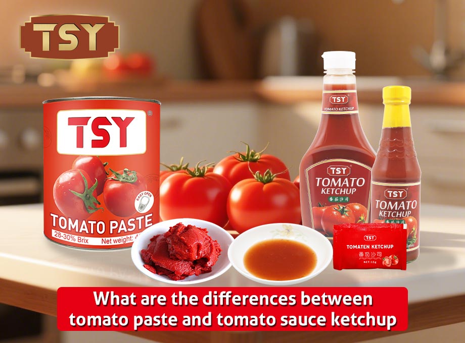 Quelles sont les différences entre la pâte de tomate et le ketchup de sauce tomate?