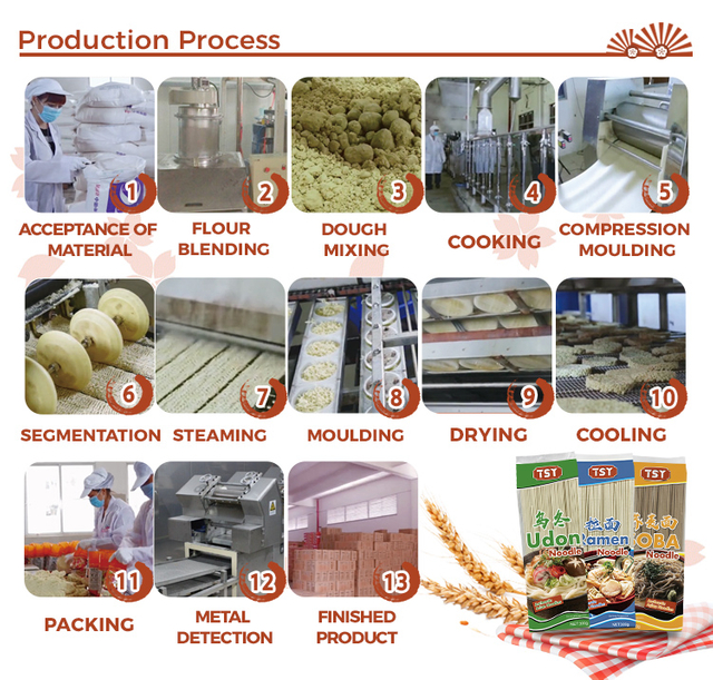 400g Nouilles de ramen en vrac doux maison Chow Mein Nouilles d'oeuf